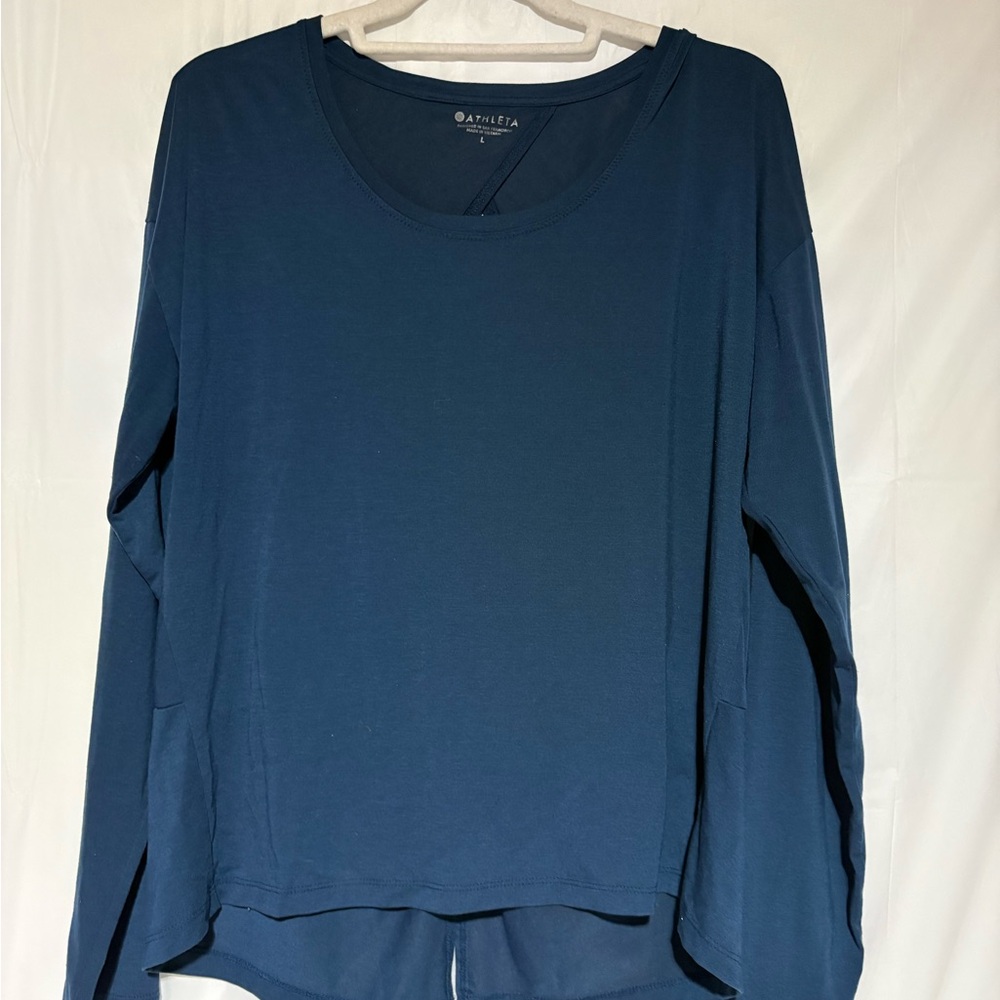 Athleta Women's Deep Blue Long Sleeve Tee